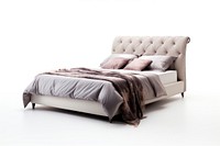 Bed furniture bedroom white background. AI generated Image by rawpixel.