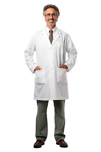 Science teacher adult white background stethoscope. 