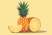 Pineapple fruit slice plant. AI generated Image by rawpixel.