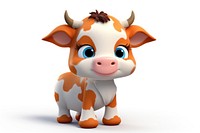 Cute animals cow livestock cartoon. 