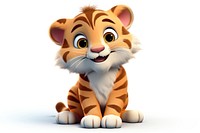 Cute animals cartoon mammal tiger. 