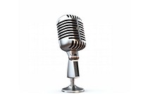 Microphone white background broadcasting technology. AI generated Image by rawpixel.