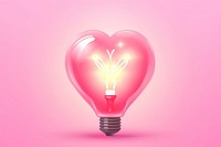 Heart light lightbulb lighting. 