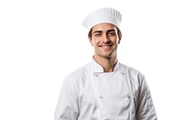 Chef adult smile white background. 