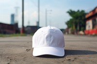 Cap white headgear headwear.