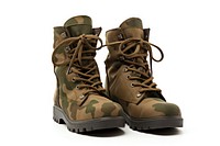 Combat boots footwear soldier shoe. 