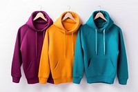 Colorful hoodies sweatshirt clothing sweater. 