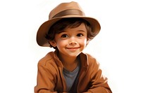 Hat portrait cartoon child. AI generated Image by rawpixel.