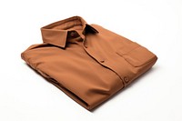 Shirt brown white background outerwear. AI generated Image by rawpixel.
