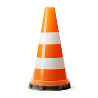 Traffic cone white background protection barricade. 