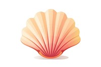 Shell seashell clam white background. AI generated Image by rawpixel.