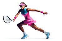 Asian short hair woman tennis player racket footwear sports. AI generated Image by rawpixel.
