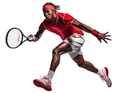 Black asian man tennis player footwear sports racket. AI generated Image by rawpixel.