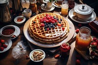 Coffee food brunch table. AI generated Image by rawpixel.