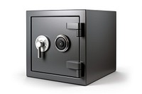 Security metal safe white background electronics technology. 