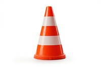 Traffic cone white background protection barricade. AI generated Image by rawpixel.