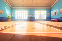 Badminton architecture basketball exercising. AI generated Image by rawpixel.