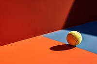 Tennis racket sports ball shadow. 