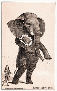 Jumbo aesthetic. Clark's O.N.T. Spool Cotton (1870&ndash;1900), vintage elephant illustration. Original public domain image from Digital Commonwealth. Digitally enhanced by rawpixel.
