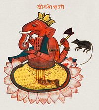 Ganesha, Lord of Obstacles (19th century), vintage religious illustration. Original public domain image from The Los Angeles County Museum of Art. Digitally enhanced by rawpixel.