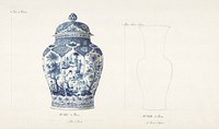 Design for Two Vases (1770–85), vintage illustration. Original public domain image from The MET Museum. Digitally enhanced by rawpixel.