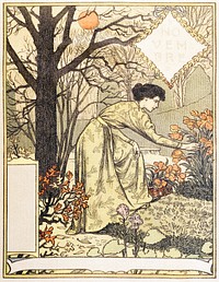 “Allegory of the month of November” (1845-1917), vintage woman illustration by Eugene Grasset. Original public domain image from the Carnavalet Museum. Digitally enhanced by rawpixel.