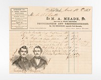 Meade Brothers invoice (1863), by Henry William Mathew Meade and Charles Richard Meade. Original public domain image from The Smithsonian Institution. Digitally enhanced by rawpixel.
