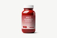 Vitamin bottle packaging mockup psd