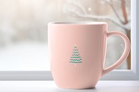 Pink Christmas coffee mug