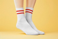 Low socks mockup, casual fashion psd