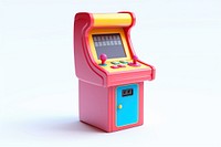 Game arcade white background technology letterbox. 