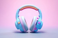 Gaming headphone headphones headset font. AI generated Image by rawpixel.