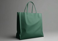 Green leather tote bag