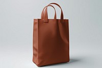 Brown leather tote bag