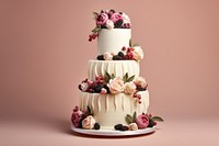 White wedding cake dessert cream food. AI generated Image by rawpixel.