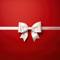 White bow gift red red background