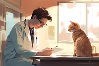 Veterinarian mammal doctor adult. AI generated Image by rawpixel.