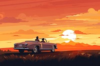Convertible car outdoors vehicle horizon. 