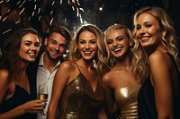 Party champagne laughing adult. AI generated Image by rawpixel.