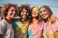 Holi festival laughing happy fun. 