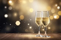 New years eve celebration champagne glass drink