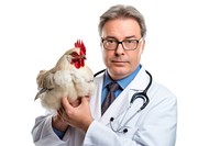 Veterinarian stethoscope glasses chicken. AI generated Image by rawpixel.