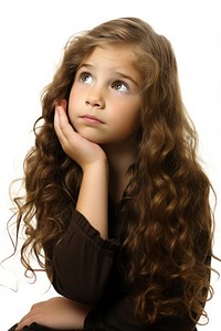Children girl portrait photo hair. AI generated Image by rawpixel.