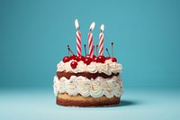 Cake birthday dessert candle. AI generated Image by rawpixel.