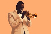 Trumpeter playing jazz music adult saxophonist. AI generated Image by rawpixel.