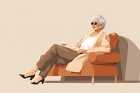 Grandmother furniture sitting chair. AI generated Image by rawpixel.