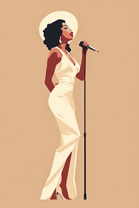 Jazz singer microphone dress entertainment. AI generated Image by rawpixel.