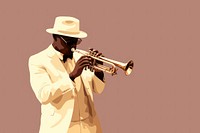 Trumpeter playing jazz music musician adult. AI generated Image by rawpixel.