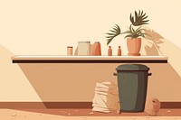 Trash plant architecture houseplant. AI generated Image by rawpixel.