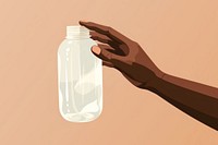 Plastic bottle recycling container hand jar. AI generated Image by rawpixel.